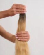 Włosy dziecięce 4.0-8.0 falowane ciemny brąz z złoty blond - obrazek 3