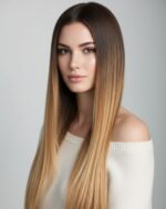Włosy naturalne 4.0-9.0 włosy dziecięce ciemny brąz z piaskowy złoty blond - obrazek 2